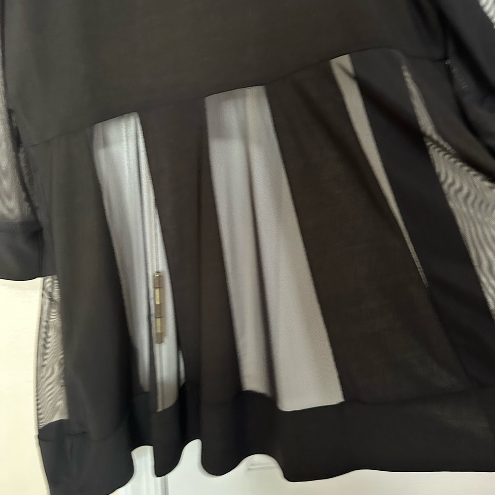 R&M Elegant Partially Sheer Open Front Jacket - image 4